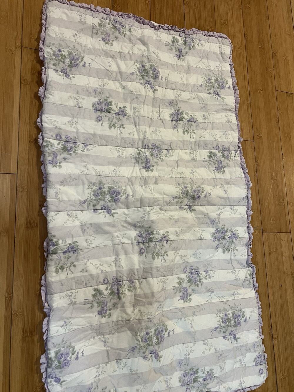 SIMPLY SHABBY CHIC RACHEL ASHWELL QUEEN VTG LAVENDER JEWEL FLORAL Pillow Sham 1